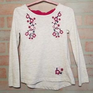 Sequin and Stitch High-low Long Sleeve Shirt